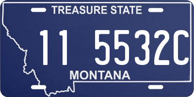 MT license plate 115532C