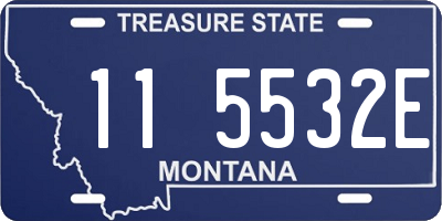 MT license plate 115532E