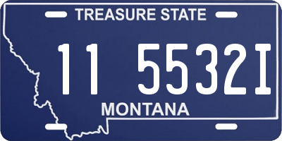 MT license plate 115532I