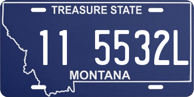 MT license plate 115532L