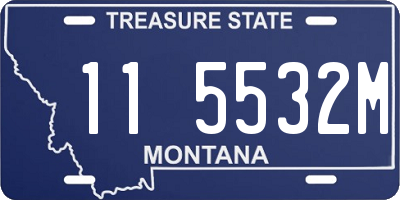 MT license plate 115532M