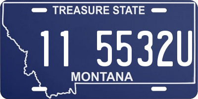 MT license plate 115532U