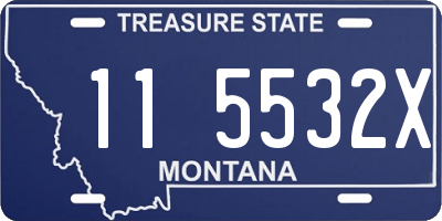 MT license plate 115532X