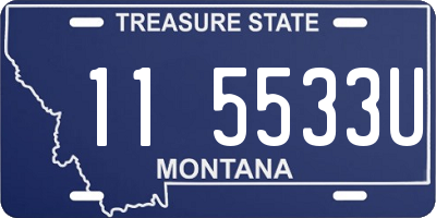 MT license plate 115533U