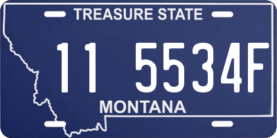 MT license plate 115534F