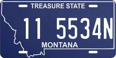 MT license plate 115534N