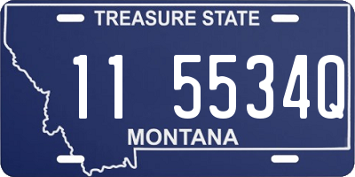 MT license plate 115534Q