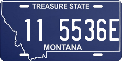 MT license plate 115536E