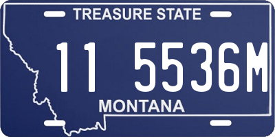 MT license plate 115536M