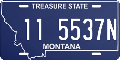 MT license plate 115537N