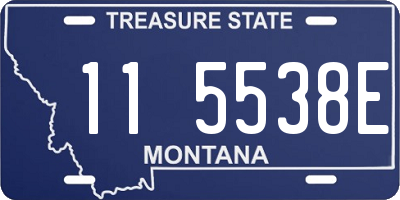 MT license plate 115538E