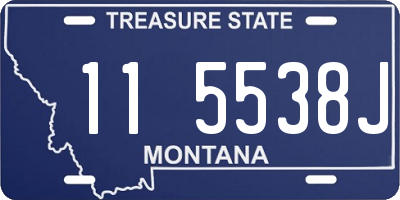 MT license plate 115538J