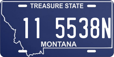 MT license plate 115538N