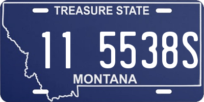 MT license plate 115538S