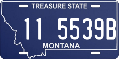 MT license plate 115539B