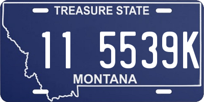 MT license plate 115539K