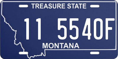 MT license plate 115540F