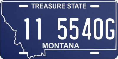 MT license plate 115540G