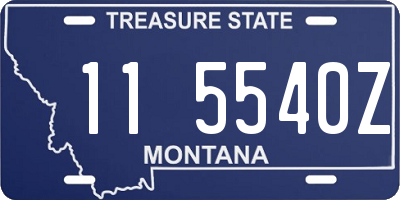 MT license plate 115540Z