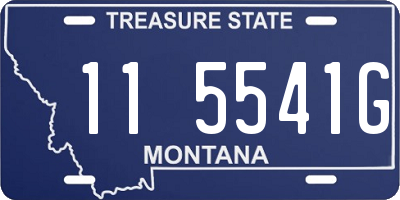 MT license plate 115541G