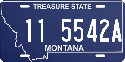 MT license plate 115542A