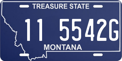 MT license plate 115542G