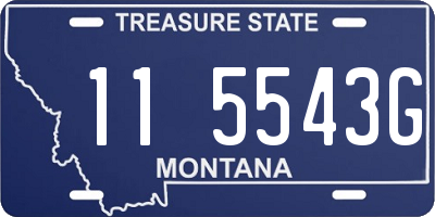 MT license plate 115543G