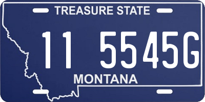 MT license plate 115545G