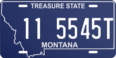 MT license plate 115545T