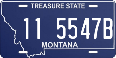 MT license plate 115547B