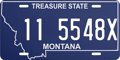 MT license plate 115548X