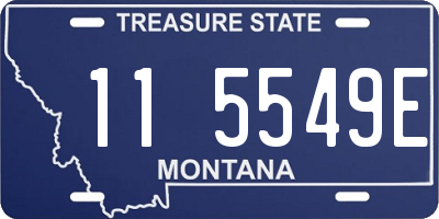 MT license plate 115549E