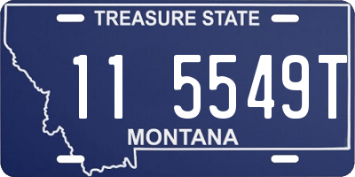 MT license plate 115549T