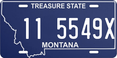 MT license plate 115549X