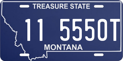 MT license plate 115550T