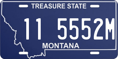 MT license plate 115552M