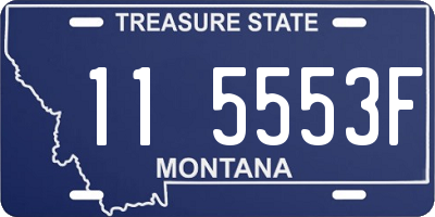 MT license plate 115553F