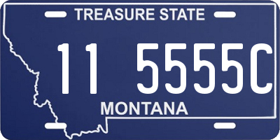 MT license plate 115555C