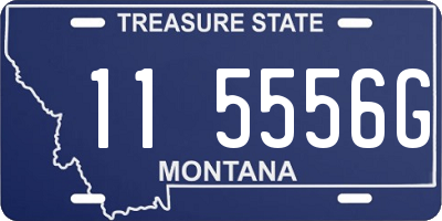 MT license plate 115556G