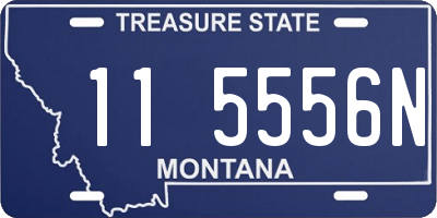 MT license plate 115556N