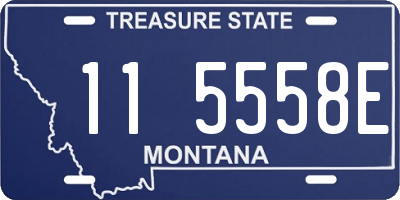 MT license plate 115558E