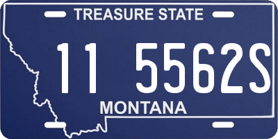 MT license plate 115562S