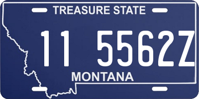 MT license plate 115562Z