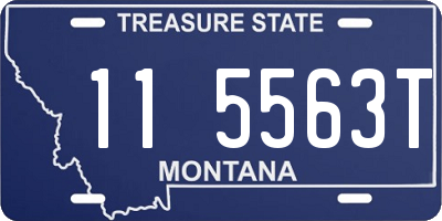 MT license plate 115563T
