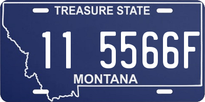 MT license plate 115566F