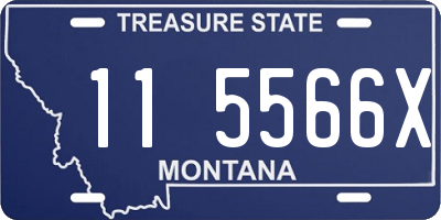 MT license plate 115566X