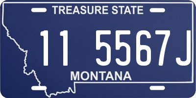 MT license plate 115567J