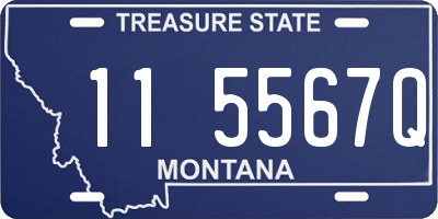 MT license plate 115567Q