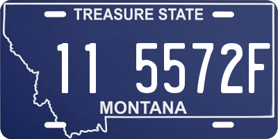 MT license plate 115572F