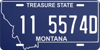 MT license plate 115574D